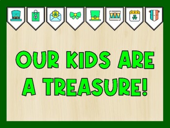 OUR KIDS ARE A TREASURE! St. Patrick's Day Bulletin Board Kit