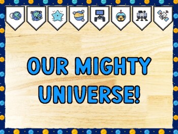 OUR MIGHTY UNIVERSE! Galaxy Bulletin Board Kit & Door Décor
