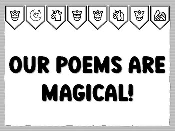OUR POEMS ARE MAGICAL! Unicorn Bulletin Board Kit, Ready to print Unicorn Class