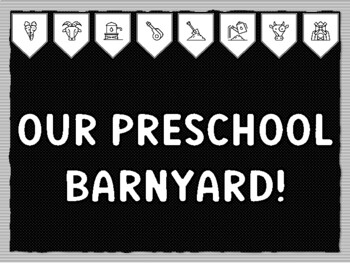 OUR PRESCHOOL BARNYARD! Ready to print Farm Bulletin Board Kit, Farm Classroom