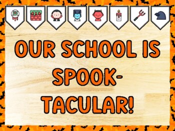 OUR SCHOOL IS SPOOK-TACULAR! Halloween Bulletin Board Kit & Door Décor