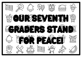 OUR SEVENTH GRADERS STAND FOR PEACE! Peace Coloring Pages