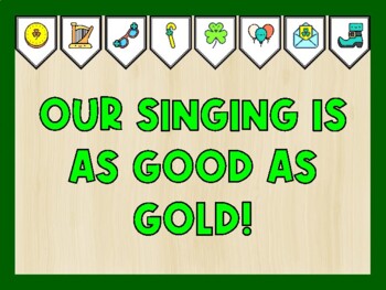 OUR SINGING IS AS GOOD AS GOLD! St. Patrick's Day Bulletin Board Kit