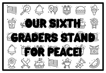 OUR SIXTH GRADERS STAND FOR PEACE! Peace Coloring Pages