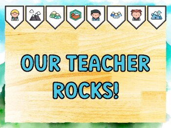 OUR TEACHER ROCKS! Mountain Bulletin Board Kit