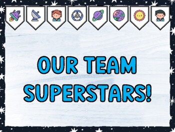 OUR TEAM SUPERSTARS! Galaxy Bulletin Board Kit & Door Décor