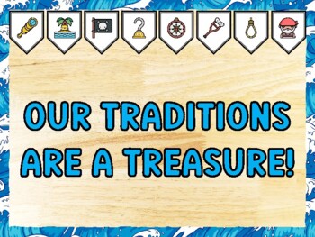 OUR TRADITIONS ARE A TREASURE! Pirate Bulletin Board Kit & Door Décor