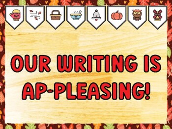 OUR WRITING IS AP-PLEASING! Fall Bulletin Board Kit & Door Décor