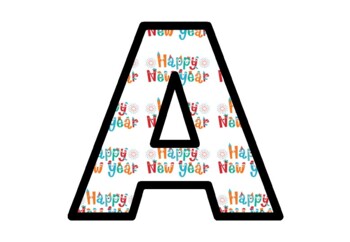 Party, New Year Bulletin Board Letters, Alphabet Posters, Classroom Decor