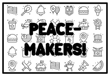 PEACE-MAKERS! Peace Coloring Pages, Patriotic Coloring Pages