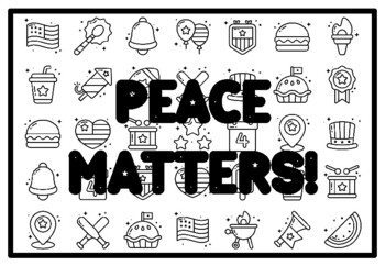 PEACE MATTERS! Peace Coloring Pages, Patriotic Coloring Pages