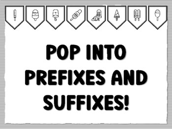 POP INTO PREFIXES AND SUFFIXES! Popsicle Bulletin Board Kit