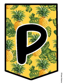PRESCHOOL IS SWEET! Summer, Tropical, Pineapple Bulletin Board Letters