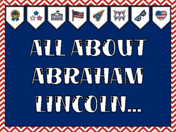 President's Day Bulletin Board Kit & Door Décor, ALL ABOUT ABRAHAM LINCOLN...