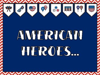 President's Day Bulletin Board Kit & Door Décor, AMERICAN HEROES... 