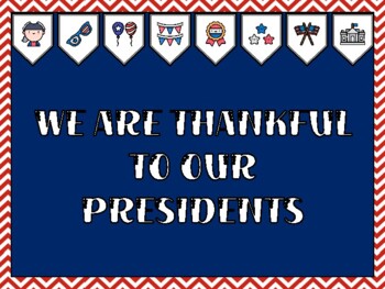 President's Day Bulletin Board Kit & Door Décor, WE ARE THANKFUL TO OUR ...