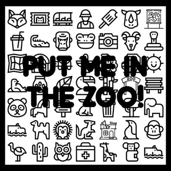 PUT ME IN THE ZOO! Zoo Bulletin Board Activity 3x3 feet Zoo Classroom Quote