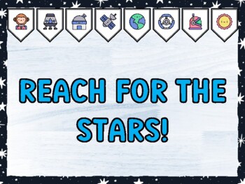 REACH FOR THE STARS! Galaxy Bulletin Board Kit & Door Décor
