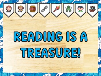 READING IS A TREASURE! Pirate Bulletin Board Kit & Door Décor