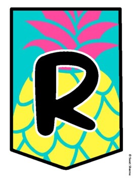 READING IS SO SWEET! Summer, Tropical, Pineapple Bulletin Board Letters
