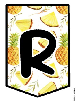 READING IS SWEET! Summer, Tropical, Pineapple Bulletin Board Letters