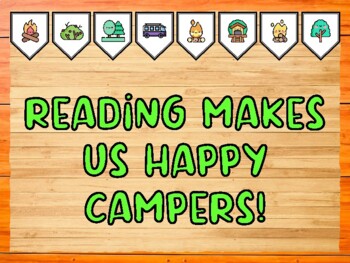 READING MAKES US HAPPY CAMPERS! Camping Bulletin Board Kit