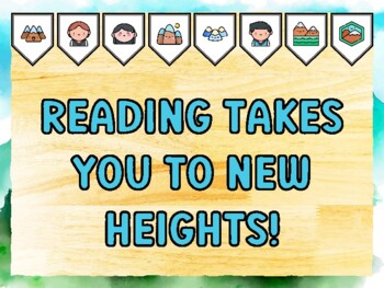 READING TAKES YOU TO NEW HEIGHTS! Mountain Bulletin Board Kit