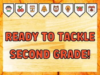 READY TO TACKLE SECOND GRADE! Fall Bulletin Board Kit