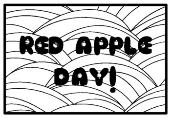 RED APPLE DAY! Fall Apple Activity, Apples Coloring Pages, Autumn