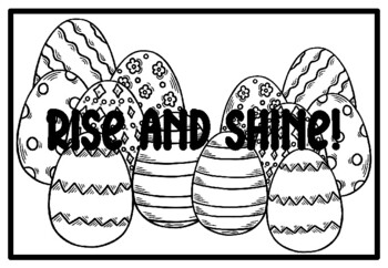 RISE AND SHINE!, Easter Activity, Easter Coloring Pages