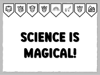 SCIENCE IS MAGICAL! Unicorn Bulletin Board Kit, Ready to print Unicorn Classroo