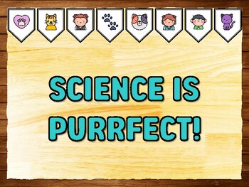 SCIENCE IS PURRFECT! Cat Printable Bulletin Board Kit & Door Décor