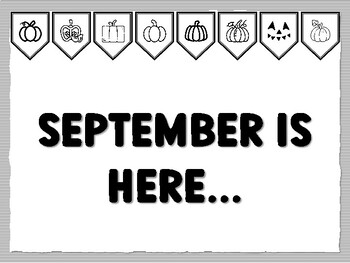 SEPTEMBER IS HERE... Pumpkin Bulletin Board Kit, Ready to print Pumpkin Classro