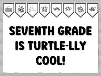 SEVENTH GRADE IS TURTLE-LLY COOL! Turtle Bulletin Board Kit