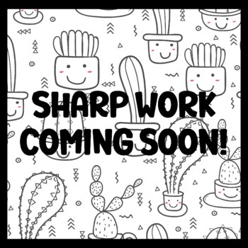 SHARP WORK COMING SOON! 3 by 3 Feet Cactus Succulents Bulletin Boards
