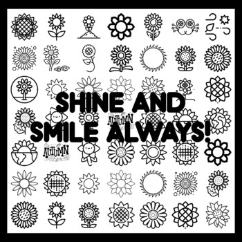 SHINE AND SMILE ALWAYS! Sunflower Bulletin Board Activity 3x3 feet