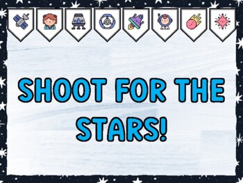 SHOOT FOR THE STARS! Galaxy Bulletin Board Kit & Door Décor