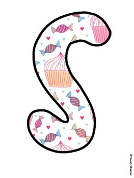 SINCERITY IS SWEET! Cupcake Bulletin Board Letters