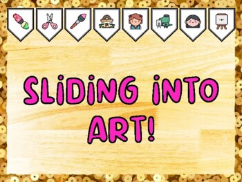 SLIDING INTO ART! Creativity, Art Bulletin Board Kit