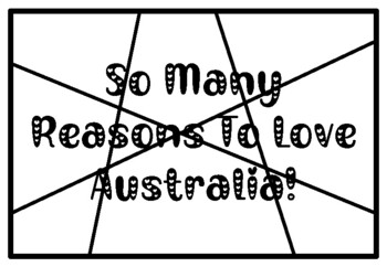 SO MANY REASONS TO LOVE AUSTRALIA!, Valentine’s Day Activity, Coloring Pages
