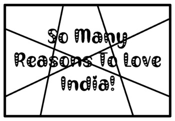 SO MANY REASONS TO LOVE INDIA!, Valentine’s Day Activity, Coloring Pages