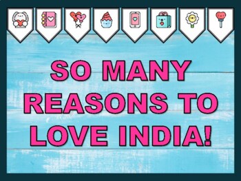 SO MANY REASONS TO LOVE INDIA! Valentine's Day Bulletin Board Kit