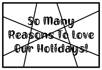 SO MANY REASONS TO LOVE OUR HOLIDAYS!, Valentine’s Day Activity, Coloring