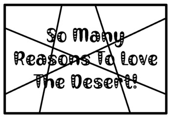 SO MANY REASONS TO LOVE THE DESERT!, Valentine’s Day Activity, Coloring Pages