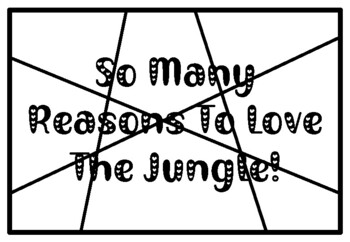 SO MANY REASONS TO LOVE THE JUNGLE!, Valentine’s Day Activity, Coloring Pages