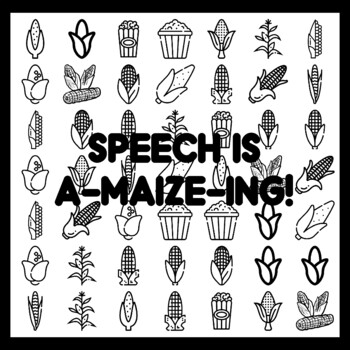 SPEECH IS A-MAIZE-ING! Corn Bulletin Board Activity 3x3 feet
