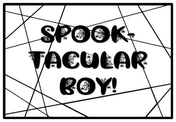 SPOOK-TACULAR BOY!, Halloween Coloring Pages, Halloween Morning Work