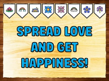 SPREAD LOVE AND GET HAPPINESS! Love Printable Bulletin Board Kit & Door Décor