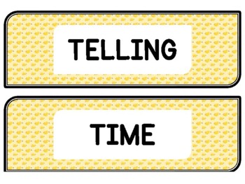 Spring, Bugs, Bee Clock Labels for Telling Time #35Sheet Size: 8.5 by 11 inch