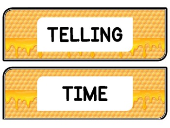 Spring, Bugs, Bee Clock Labels for Telling Time #3Sheet Size: 8.5 by 11 inch